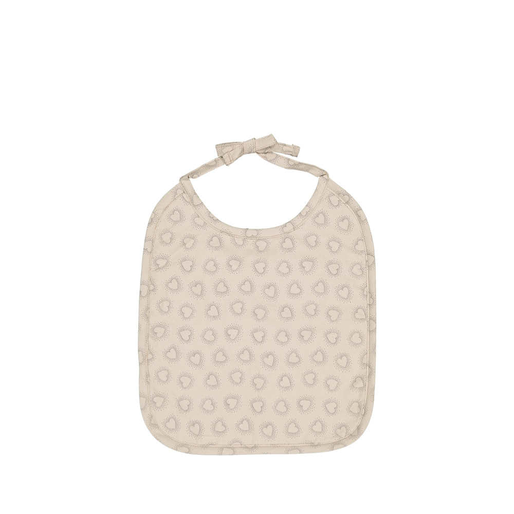 Lätzchen Anna in dotted heart grége