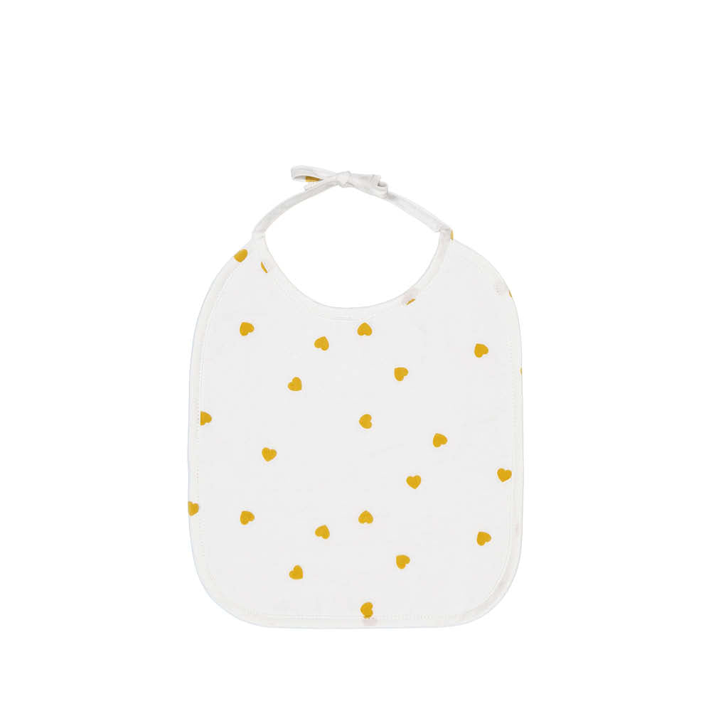 Bib Anna in heart mustard