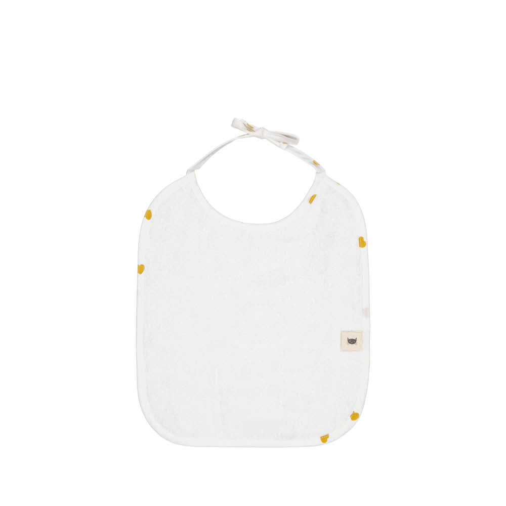 Bib Anna in heart mustard