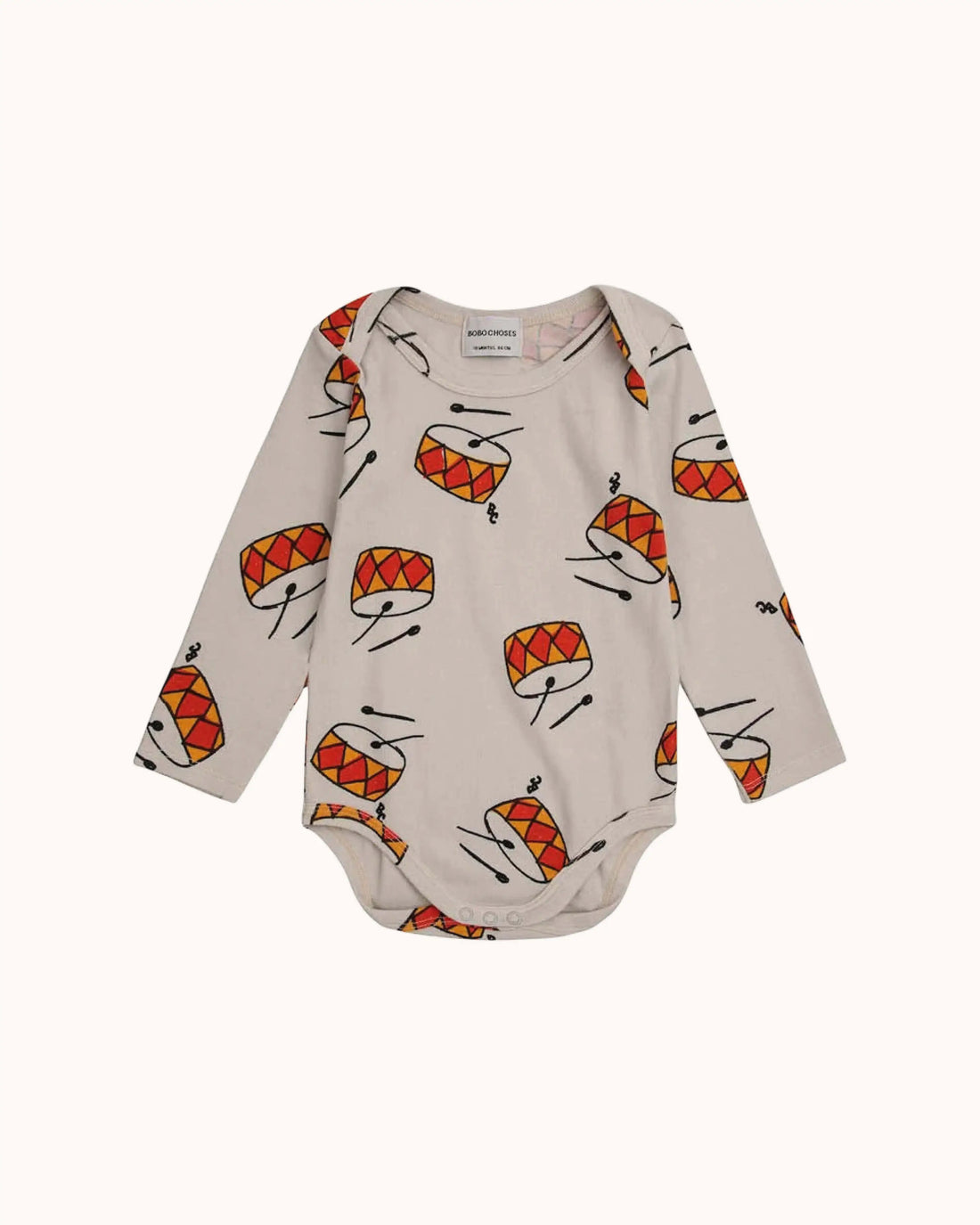 Langärmliger Baby Body mit Trommeln