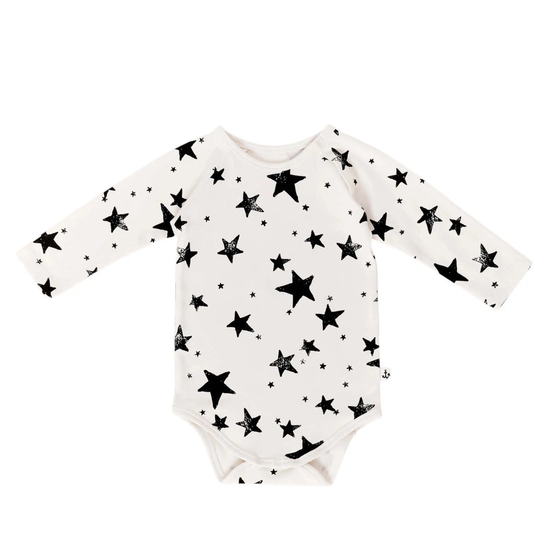 Long-sleeved Baby Body Black Stars