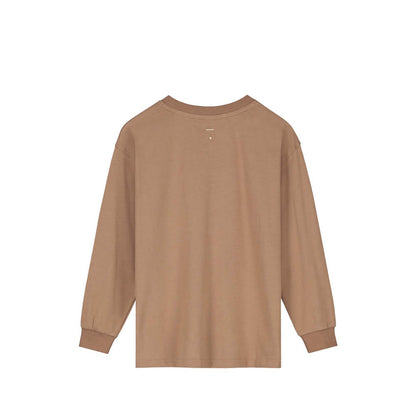T-shirt à manches longues avec poche avant en biscuit