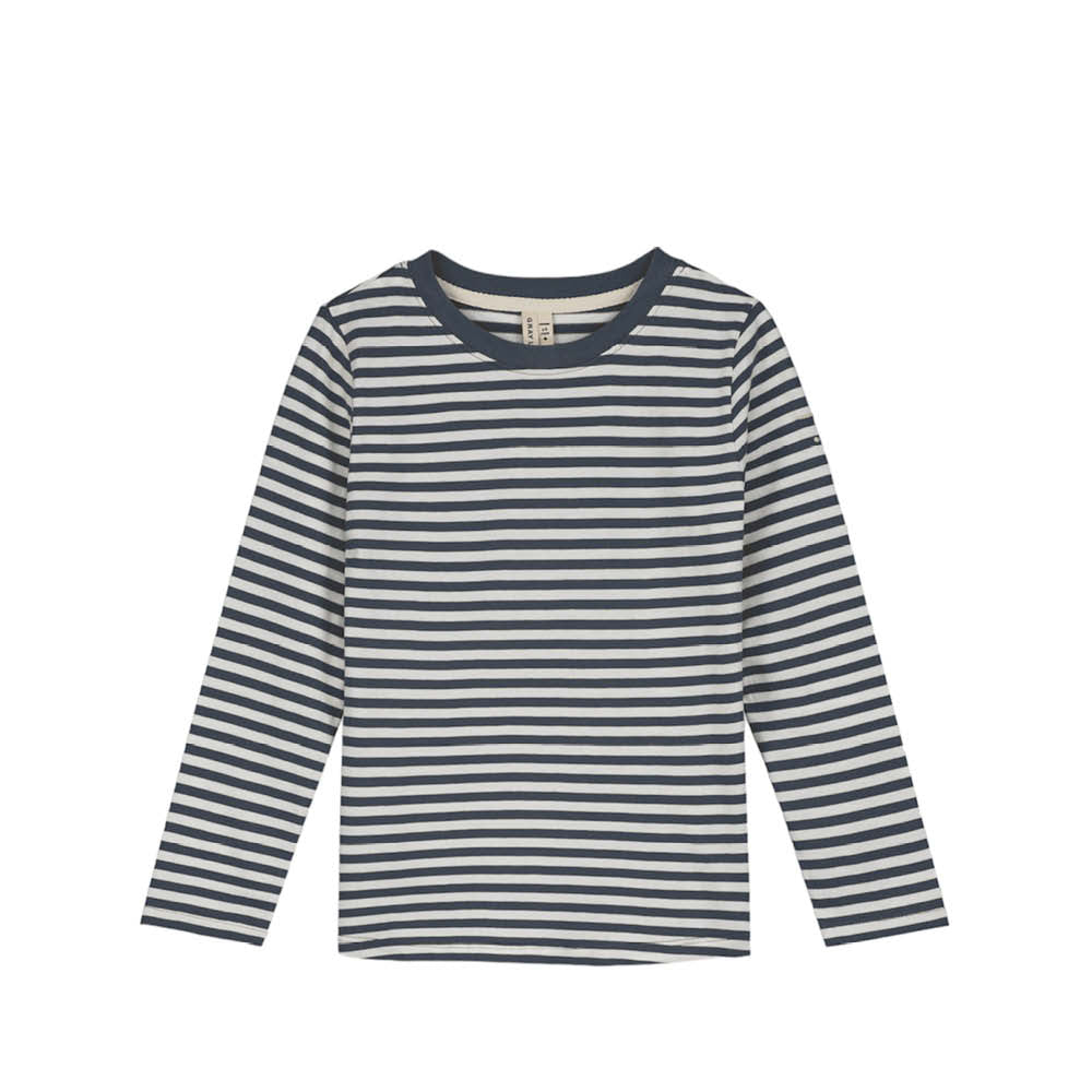 Langärmliges T-Shirt in blue grey/off-white