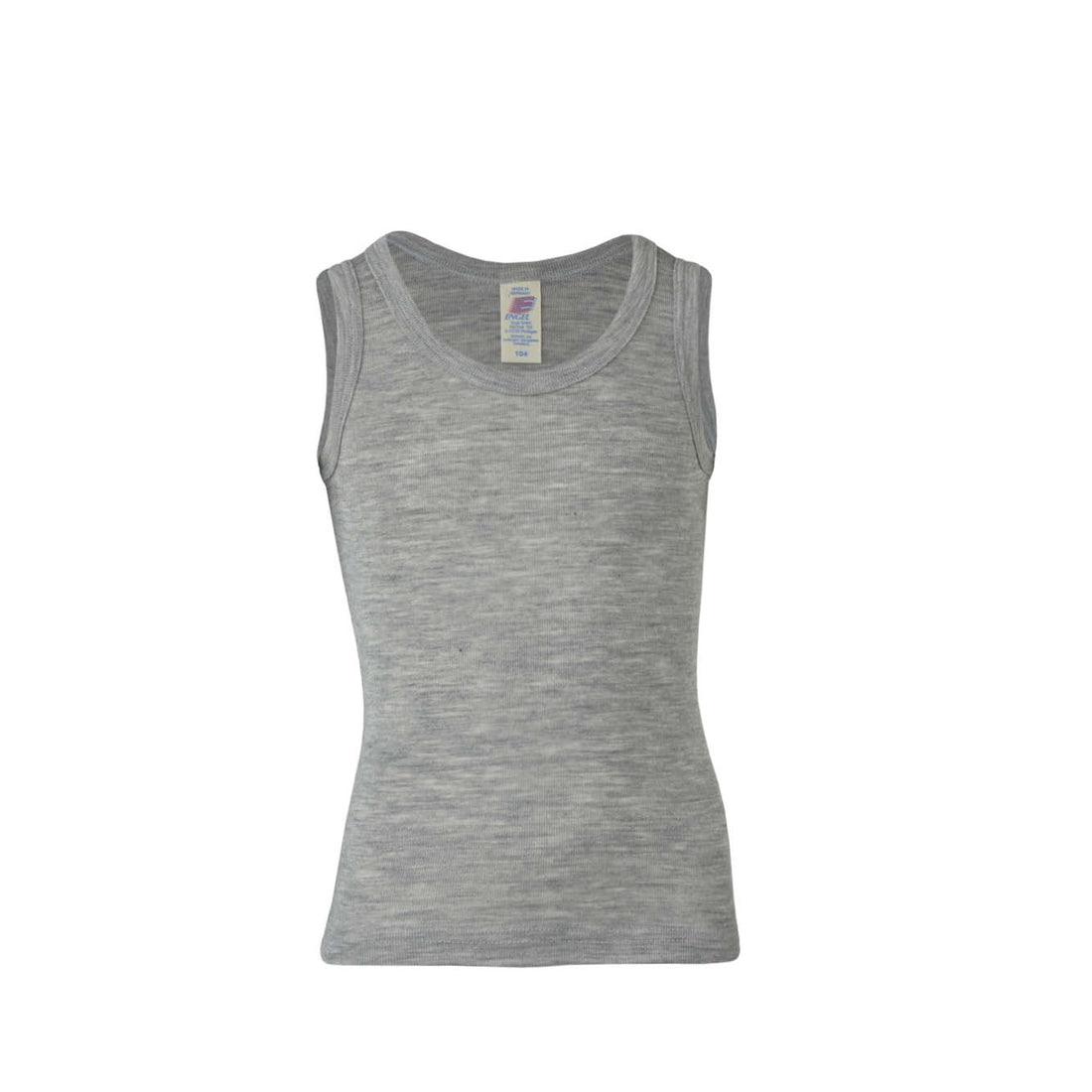 T-shirt en laine/soie en mélange gris