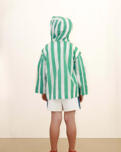 Light Jacket in emerald striped