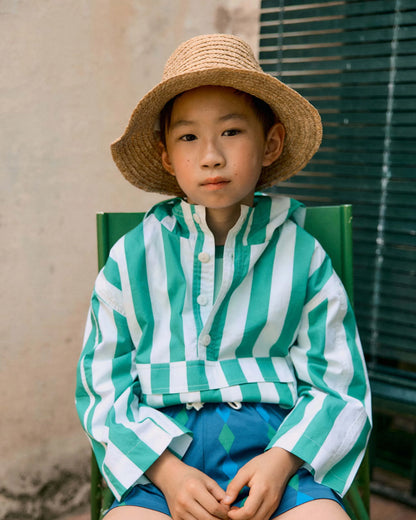 Light Jacket in emerald striped