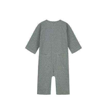 Baby Overall in blue grey/cream