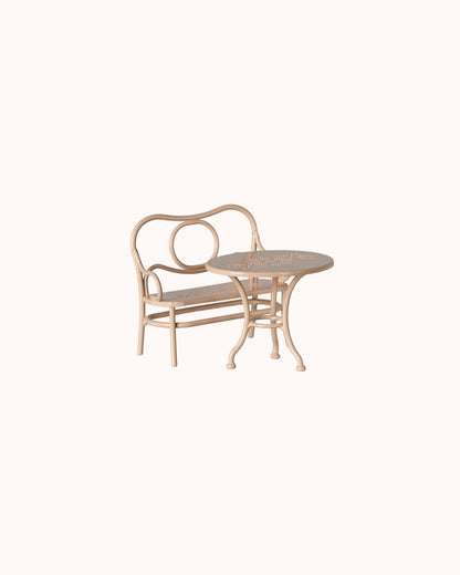 Mäuse Café Set in pale pink