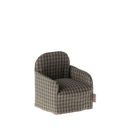 Mice Armchair in green checkered