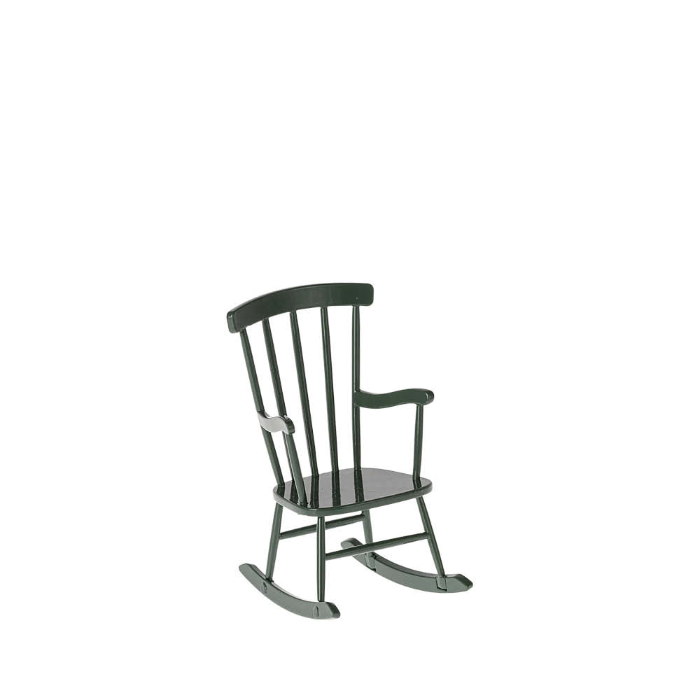 Fauteuil à bascule souris en vert foncé 