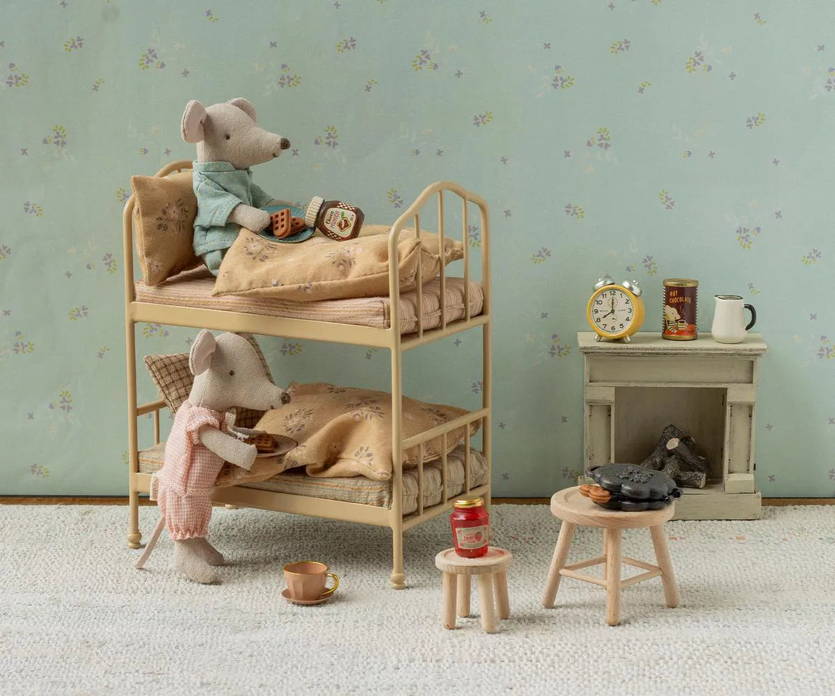 Mäuse Etagenbett in beige