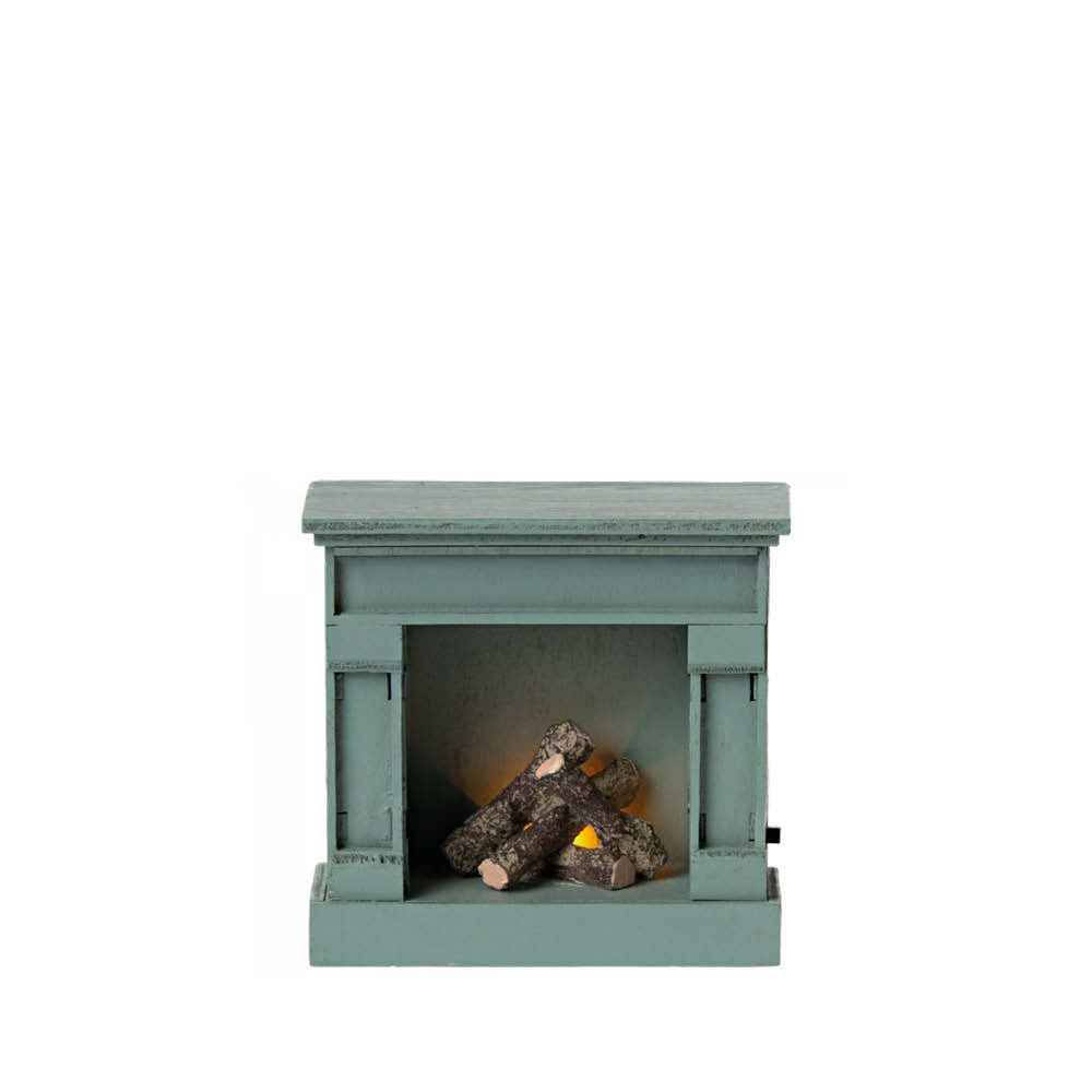 Mäuse Kamin in vintage blue