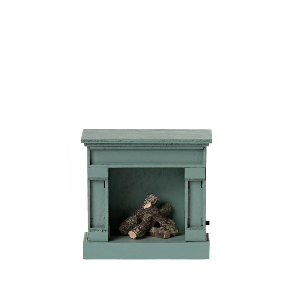 Mäuse Kamin in vintage blue