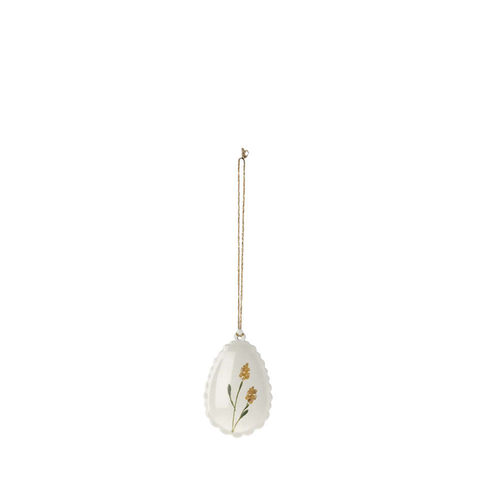 Gewölbtes Osterei Ornament in gelb