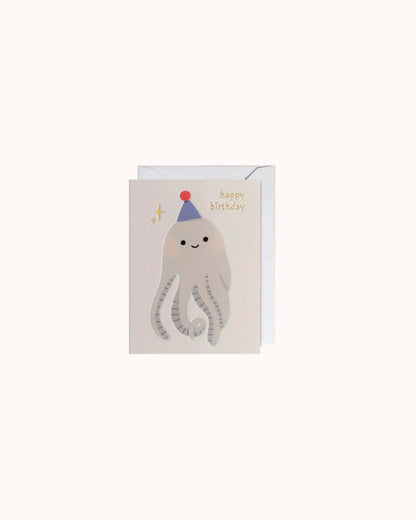 Birthday Octopus Mini Karte