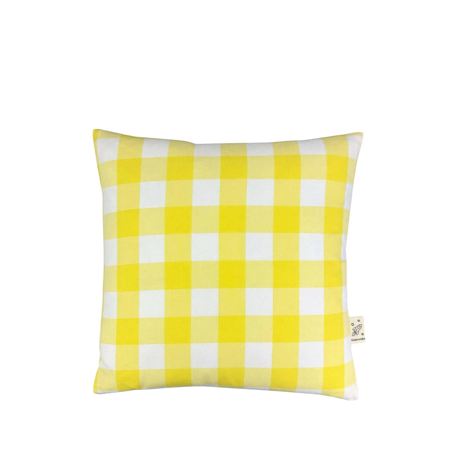 Mini Cushion in yellow Gingham