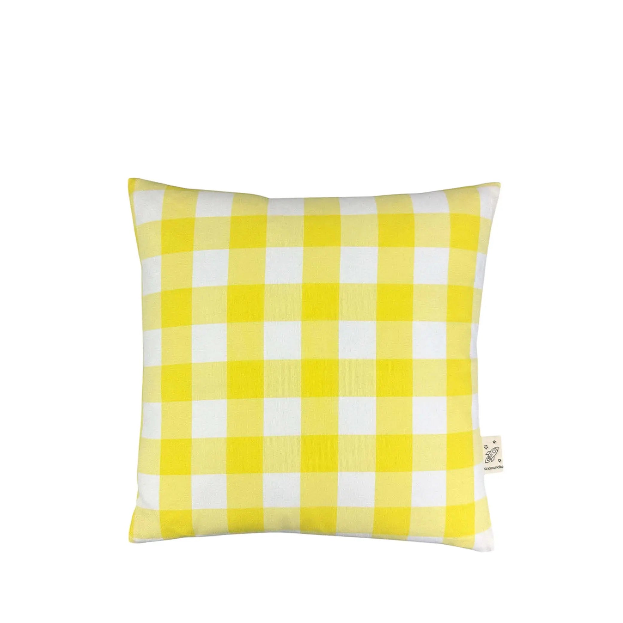 Mini Cushion in yellow Gingham