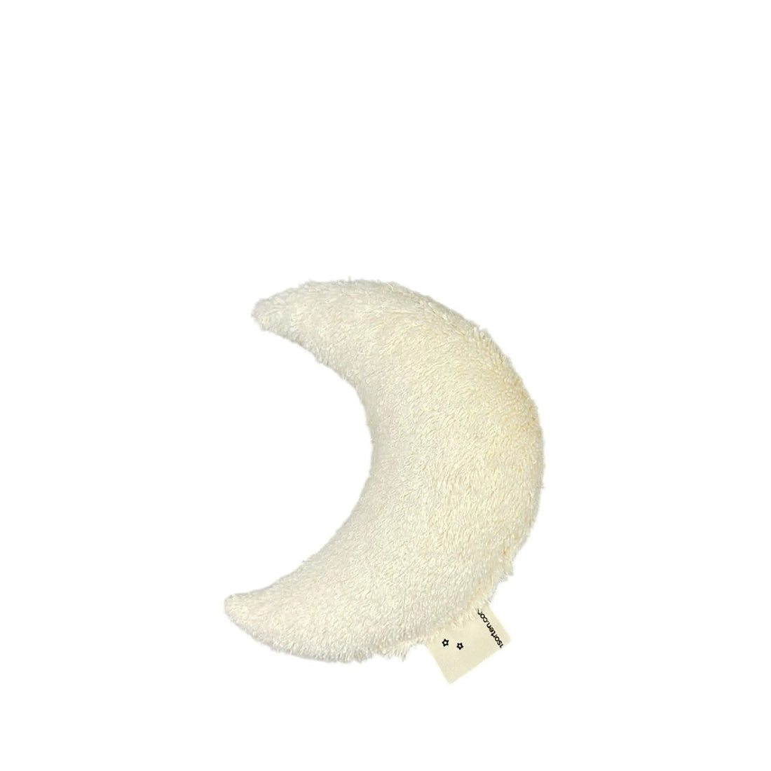 Moon Rattle in colourful dotties &amp; cream terry cloth