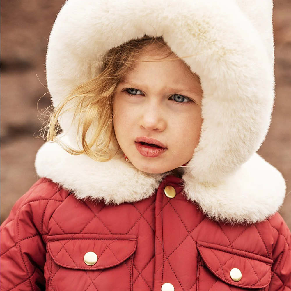 Faux Fur Hat in off-white