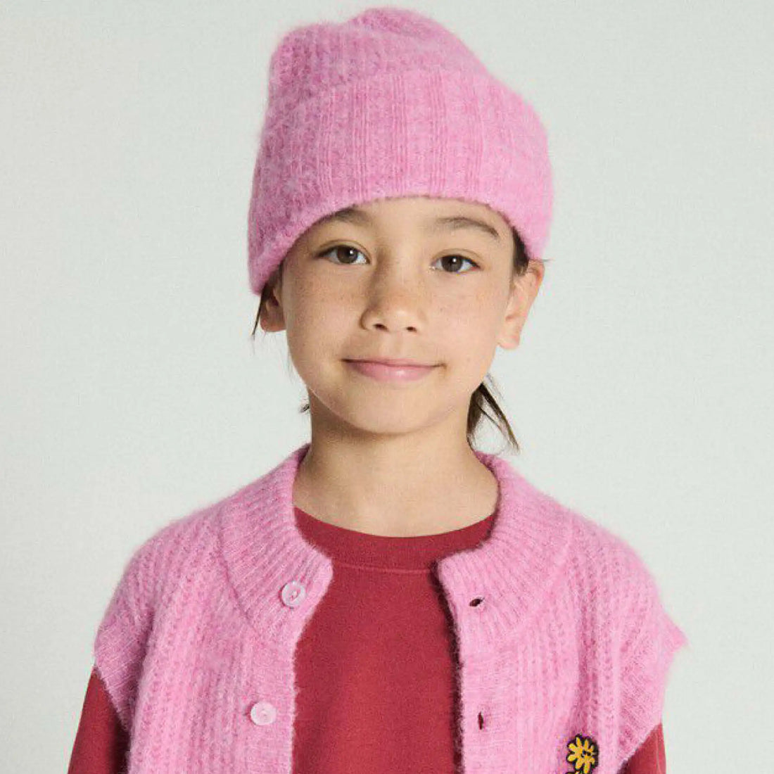 Beanie East in rose bubble melange
