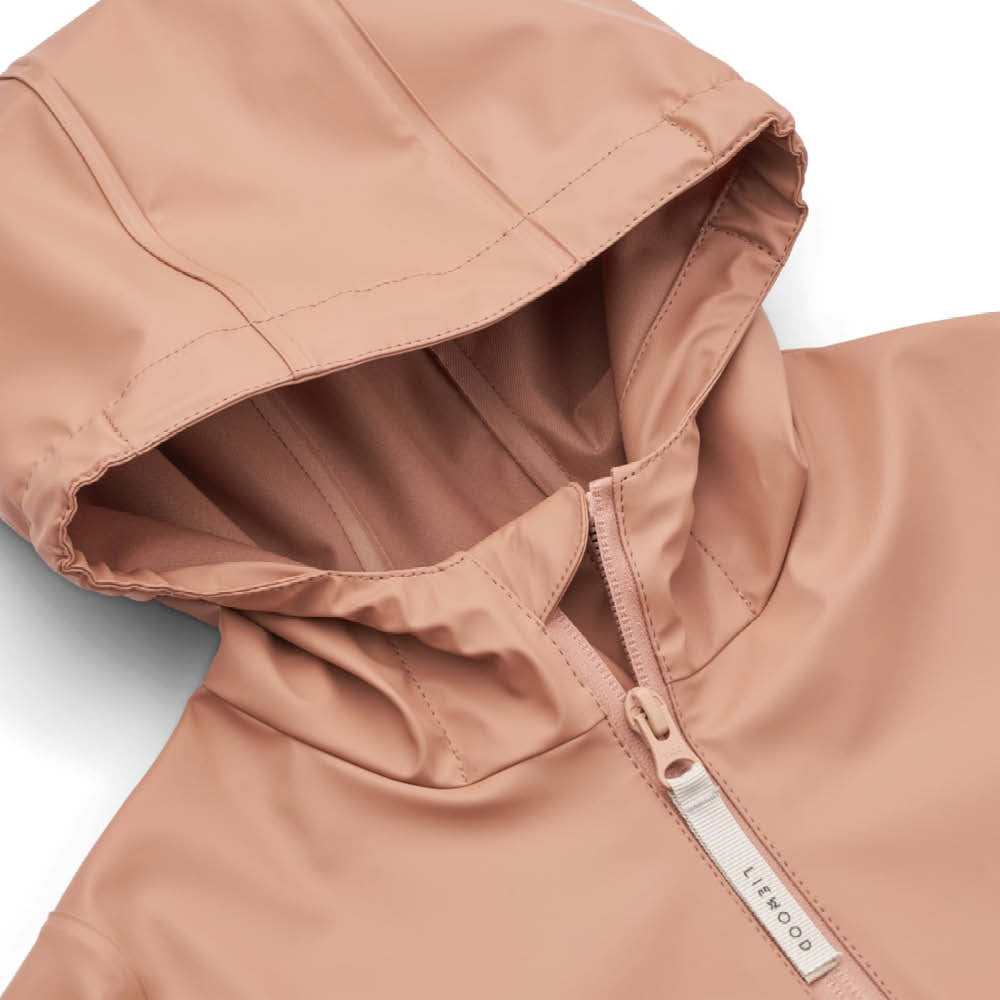 Nahuel long Raincoat in dark rose