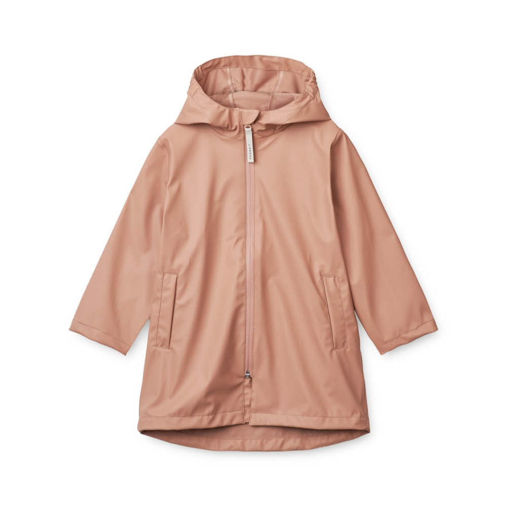 Nahuel long Raincoat in dark rose