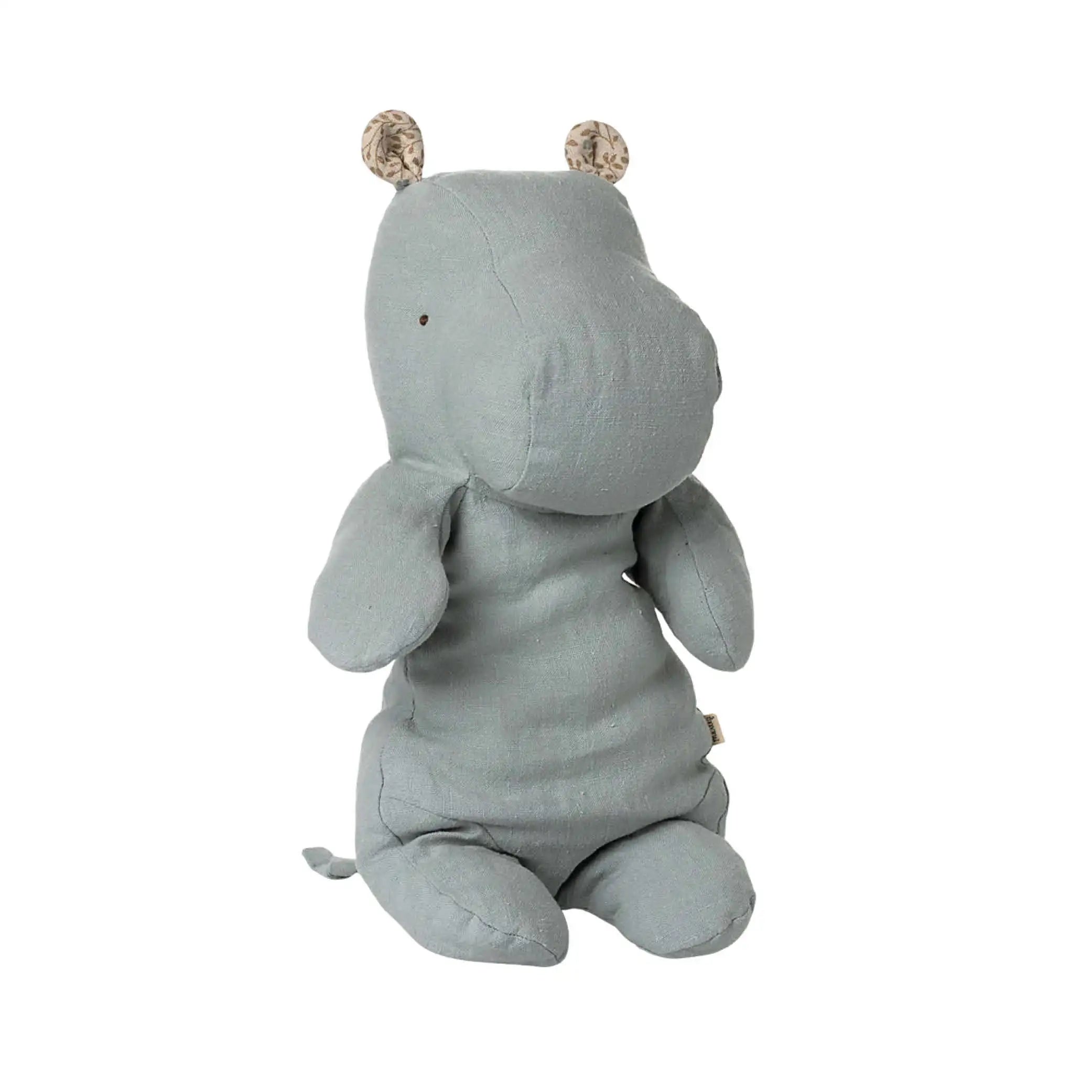 Nilpferd Kuscheltier in blaugrau