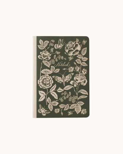 Geheftete Notizbücher English Rose – 3er Set
