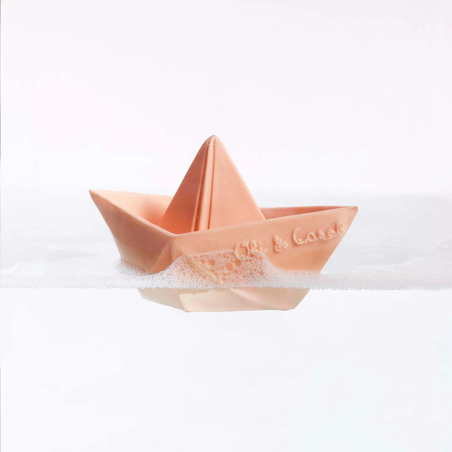 Bath Toy Origami Boat in nude