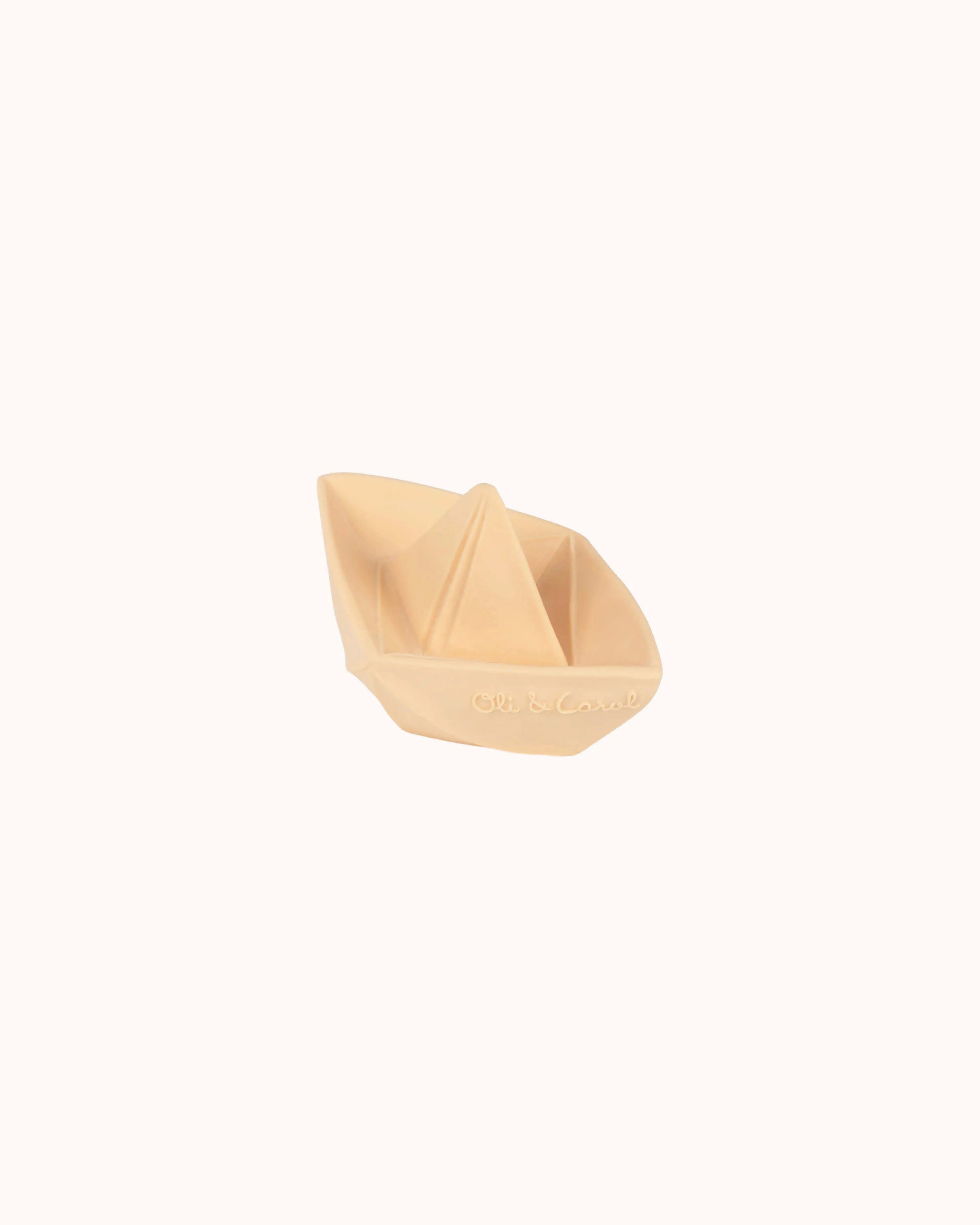 Bath Toy Origami Boat in nude