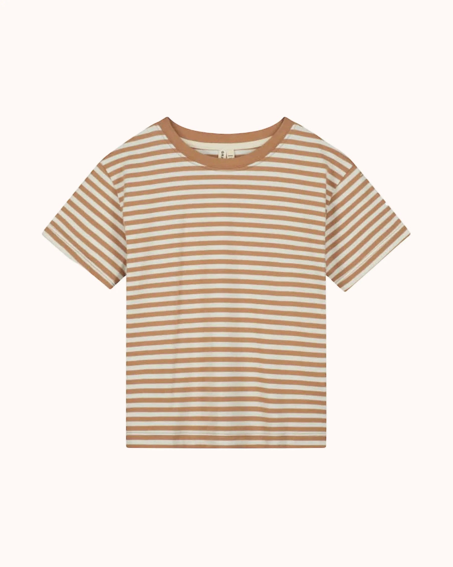 Kurzärmliges oversized T-Shirt in biscuit/off-white