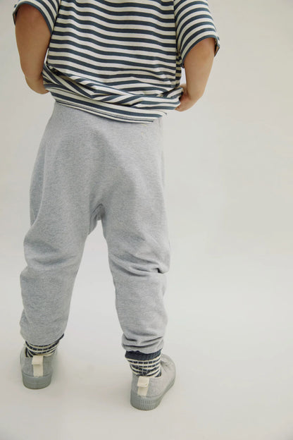Kurzärmliges oversized T-Shirt in blue grey/off-white