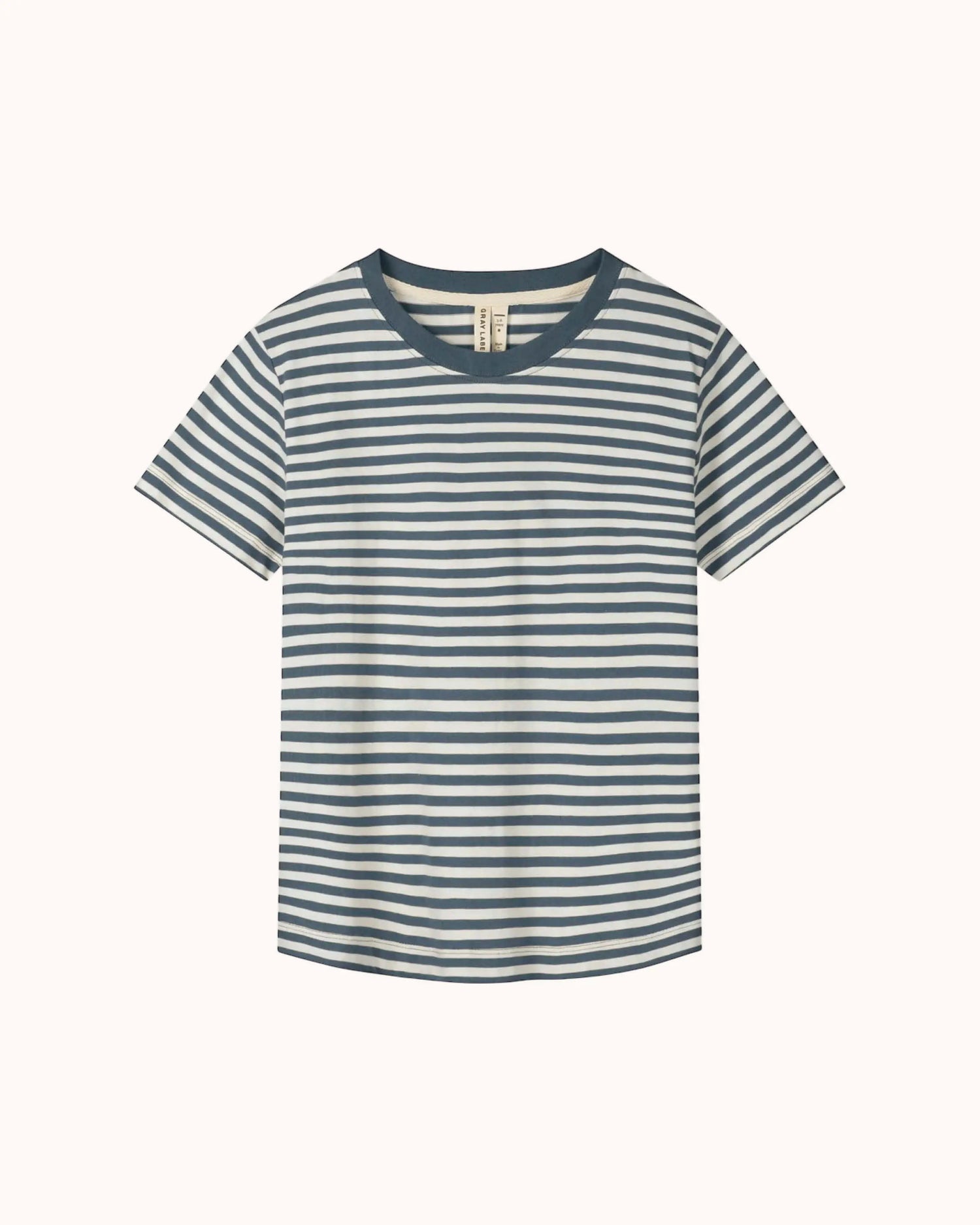 Kurzärmliges oversized T-Shirt in blue grey/off-white