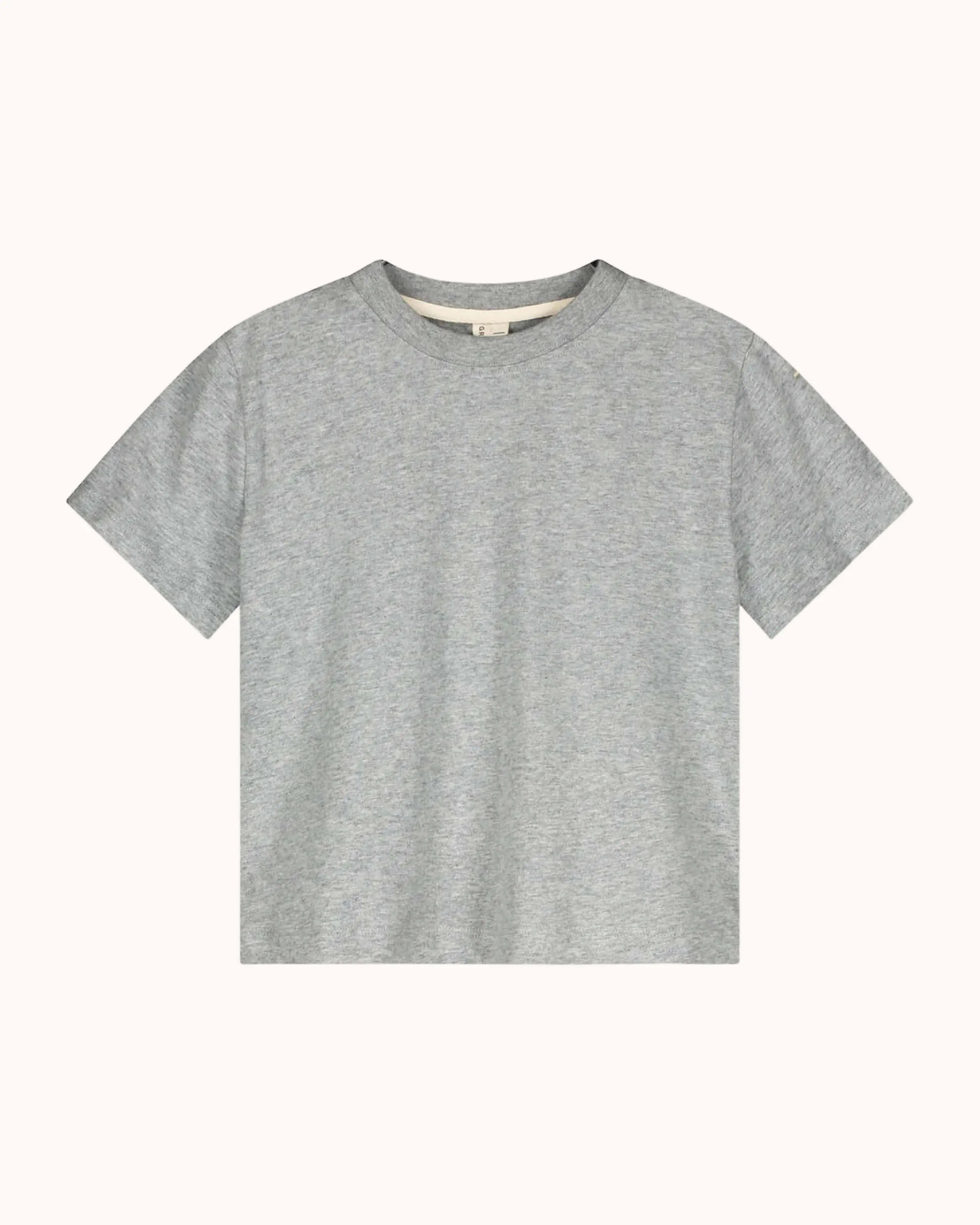 Kurzärmliges oversized T-Shirt in grey melange