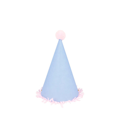Partyhüte mit Pompoms - 8er Set