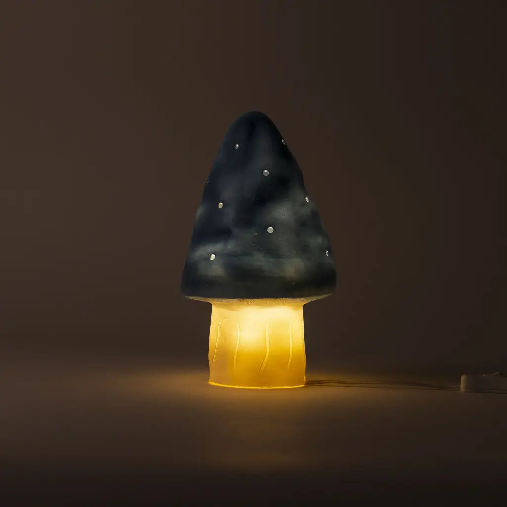 Small Mushroom Lamp in jeans
