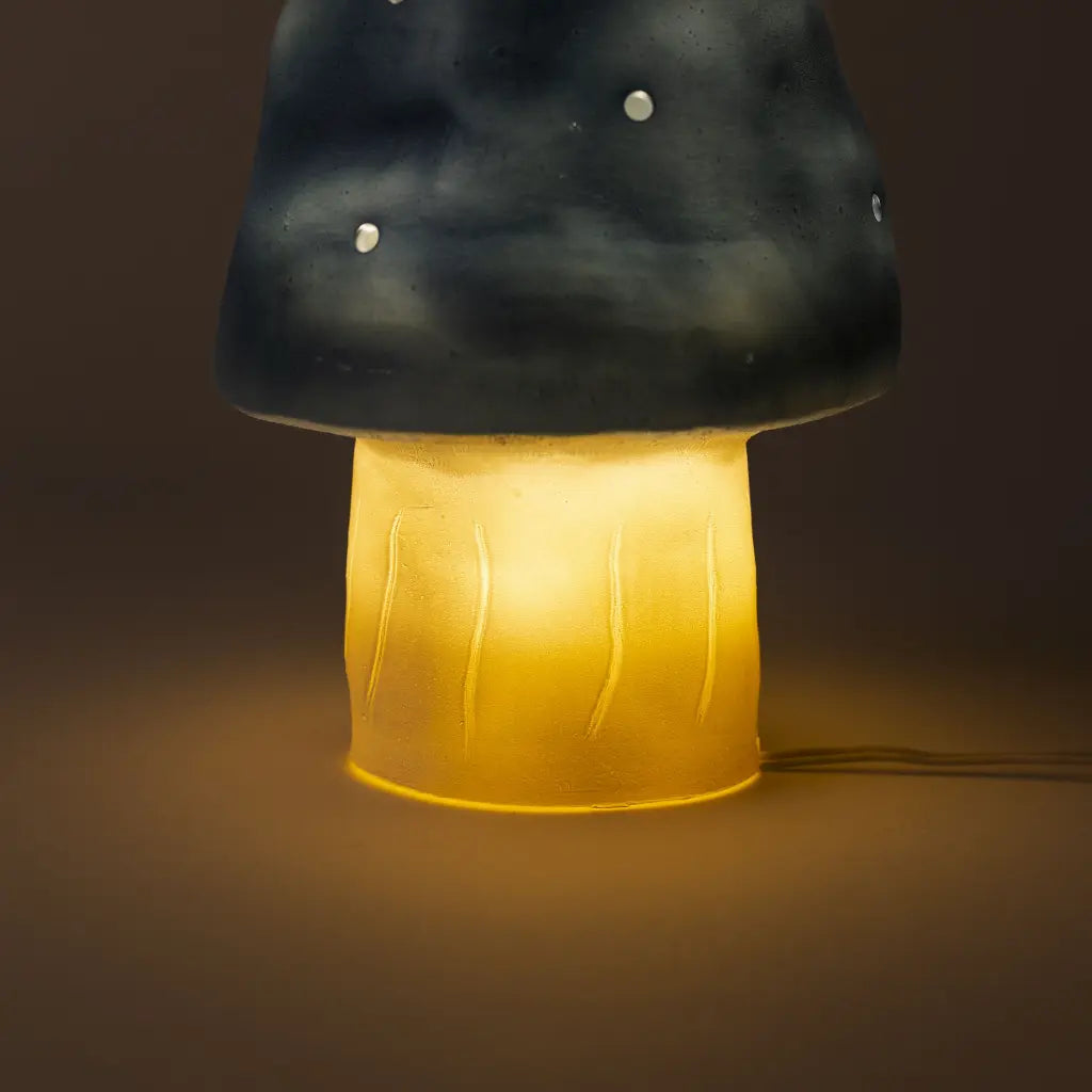 Small Mushroom Lamp in jeans
