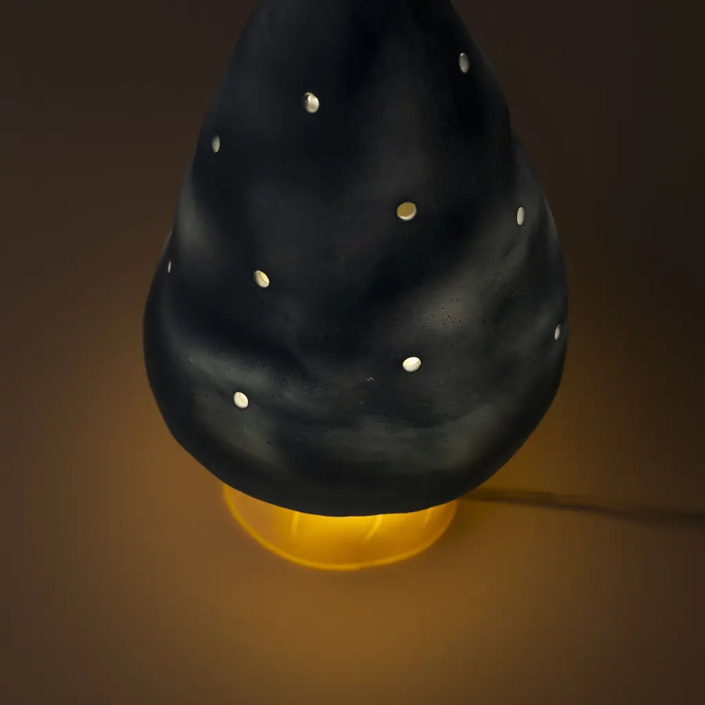 Small Mushroom Lamp in jeans