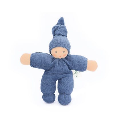 Stoffpuppe in blau