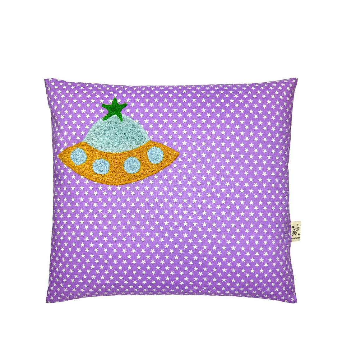 Pixie Cushion Ufo on Lilac with white Stars
