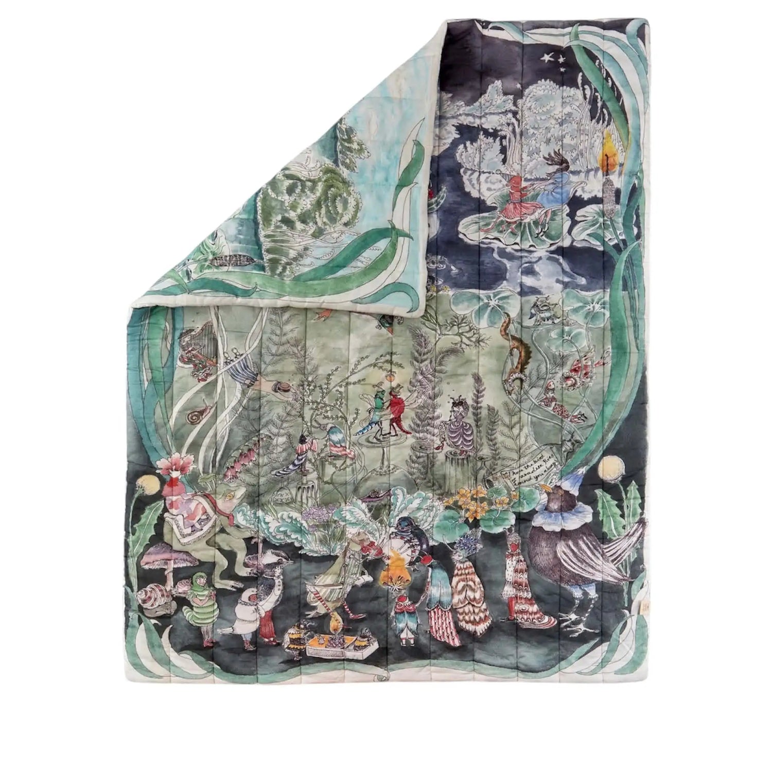 Reversible Quilted Blanket The Pond Dance