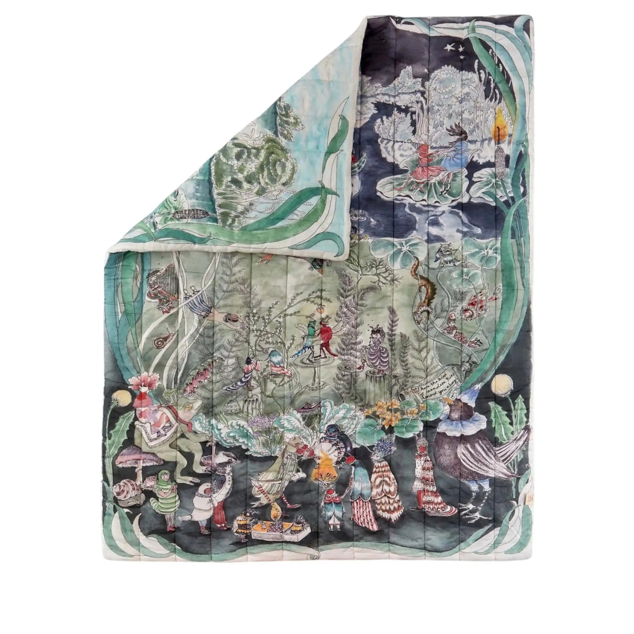 Reversible Quilted Blanket The Pond Dance