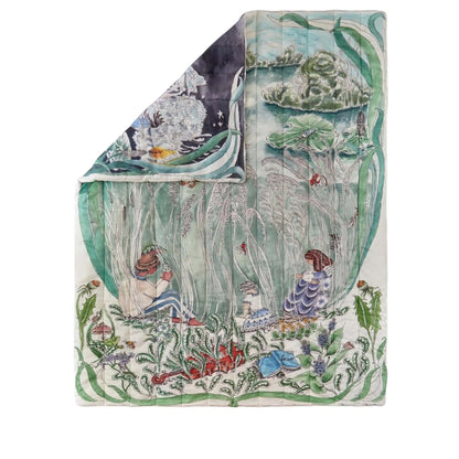 Reversible Quilted Blanket The Pond Dance