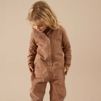 POP Twill-Jumpsuit in biscuit