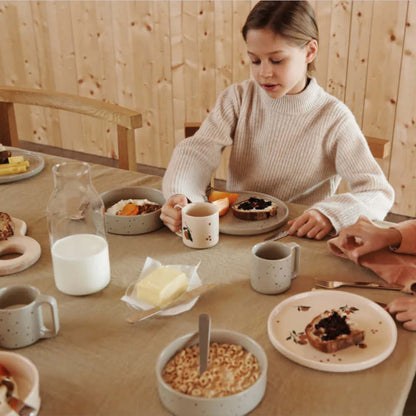 Service de table en porcelaine Camren à pois éclaboussés/brumeux