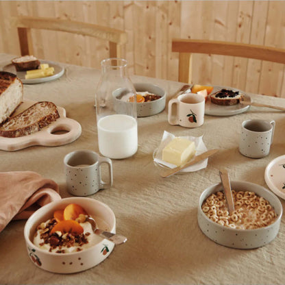 Service de table en porcelaine Camren à pois éclaboussés/brumeux