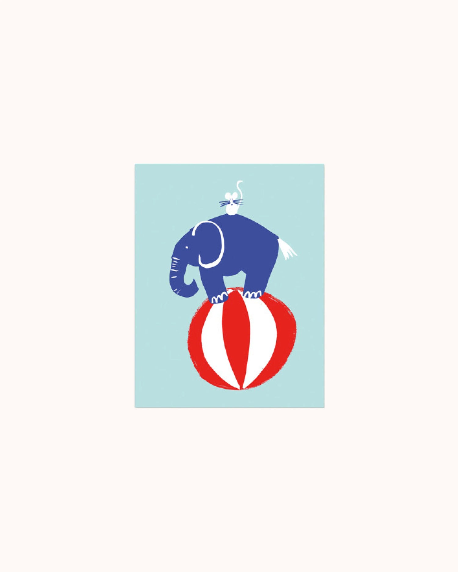 Postkarte Elefant &amp; Maus