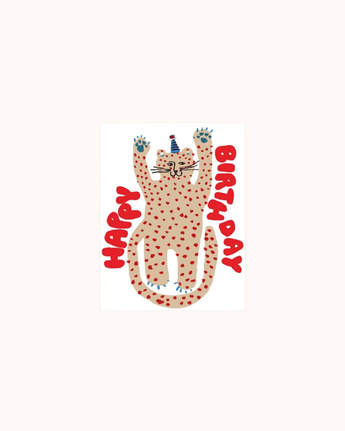 Postkarte Party Cheetah