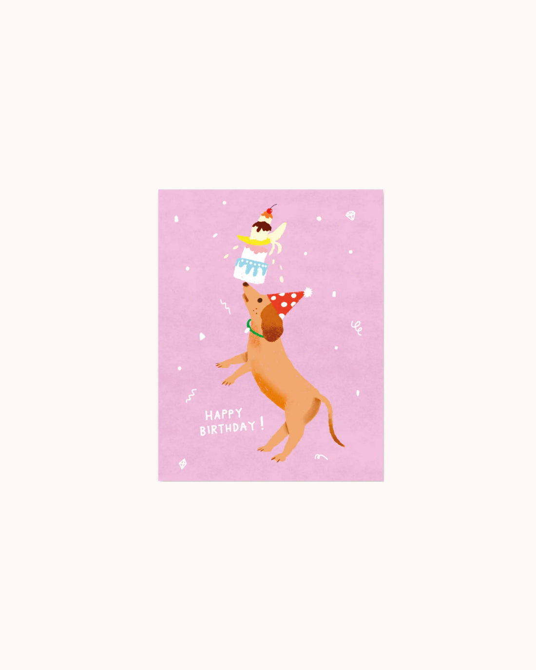 Postkarte Party Dog