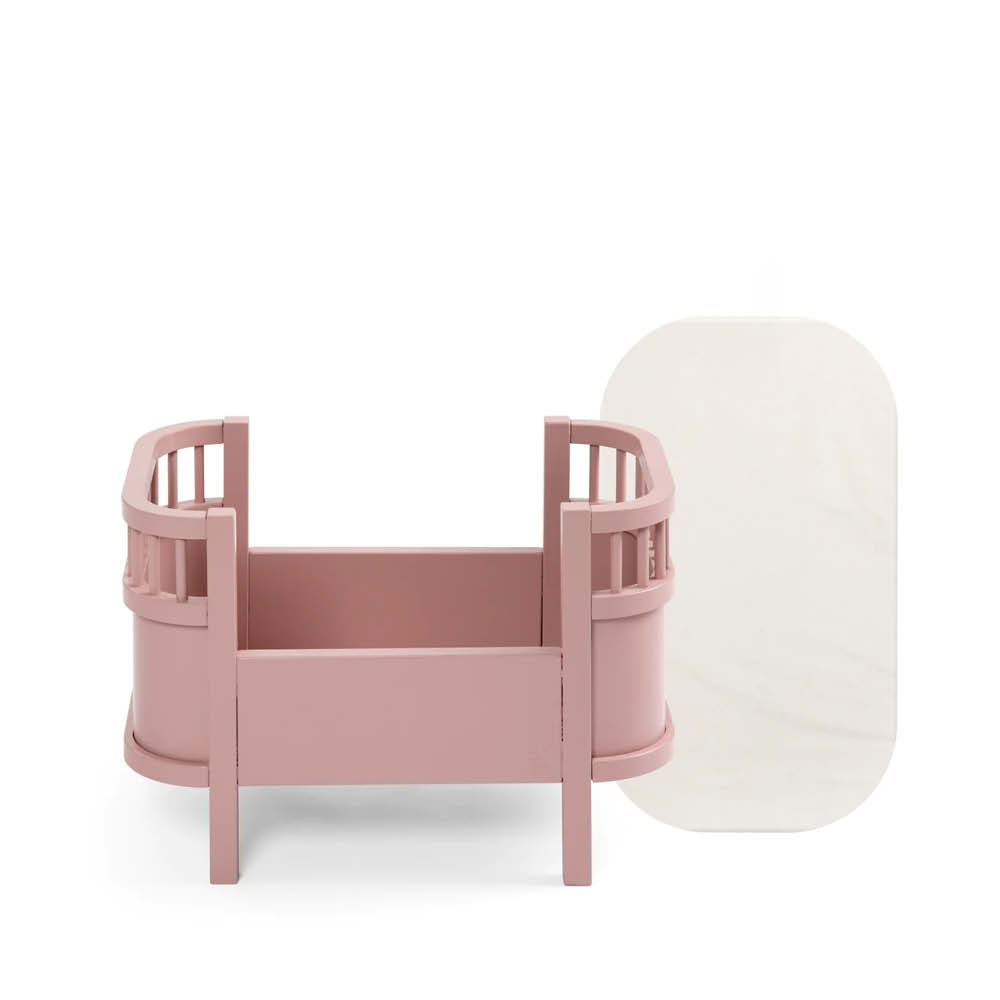 Puppenbett mit Matratze in blossom pink